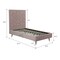Manhattan Comfort Crosby Twin-Size Bed in Blush BD009-TW-BH - alternate 2